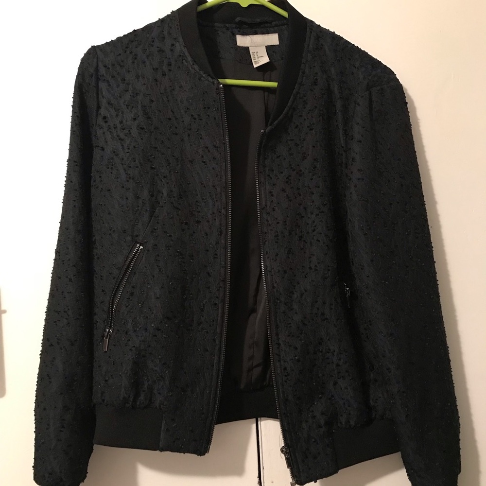 Navy and black bomber jacket (worn once)